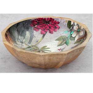 Nuevo Tazón de Madera de Mango 2026 con Esmalte Impreso, Hecho a Mano, para Uso Doméstico y Hotelero, Precio al por Mayor - Product Image 1