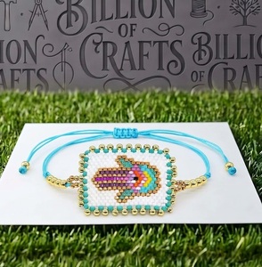 สร้อยข้อมือลูกปัด Billion Crafts สายปรับได้ สำหรับทุกเพศ ทุกวัย น่ารัก แฟชั่น เครื่องประดับสไตล์โบฮีเมียน ลายสันติภาพ ประดับมุกเป็นหินหลัก - Product Image 3