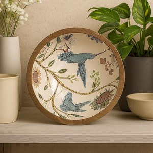 Ensemble de 3 bols et spatules en bois avec motif floral, fabriqués à la main, en bois naturel, adaptés aux aliments, lavables au lave-vaisselle, écologiques - Product Image 6
