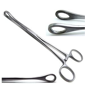 Pinzas de Acero Inoxidable para Esponjas, 10.5 Pulgadas, Puntas Rectas, Instrumento Quirúrgico para Aplicación de Apósitos, Uso Médico y Hospitalario - Product Image 4