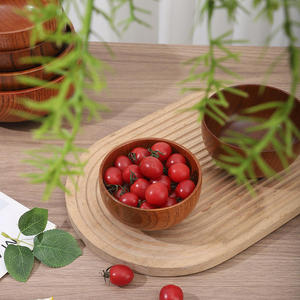 Juego de Tazones para Ensalada de Madera de Acacia Hechos a Mano de Primera Calidad, Tazones Clásicos para Servir Frutas, Bocadillos y Cereales, Vajilla Sostenible - Product Image 6