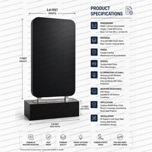 Freestanding Waterproof Rectangle <b>LED</b> Light Box Aluminum Display <b>Sign</b> Board for Retail Showroom Promotional Signage - Product Image 4