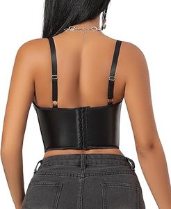 Top Corto de Cuero Genuino para Mujer, Diseño Personalizado, Fabricante OEM, Sin Mangas, Ajustado, a la Moda, Venta al Por Mayor - Product Image 5