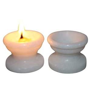 Unique Candle <b>Jar</b> Stand Holder with <b>Marble</b> Base Elegant Metal Candle Holder for Home Decor Weddings Tabletop Lighting - Product Image 5