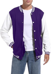 Chaqueta Deportiva Varsity Talla XL, Tejido de Satén, Forro de Lana y Nailon, Relleno de Algodón, Estilo Urbano, Logotipo Frontal Estampado, Detalles Técnicos - Product Image 3