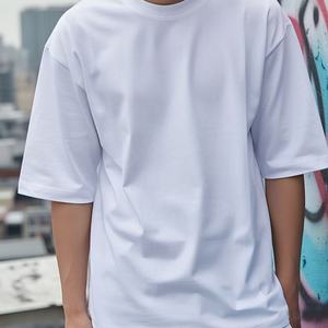 เสื้อยืดผ้าฝ้ายวินเทจสำหรับผู้ชายทรงหลวมโอเวอร์ไซส์พิมพ์ลายกรดกราฟิก100% ซักคอ - Product Image 2