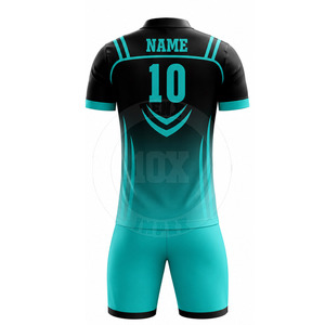 ชุดฟุตบอลพรีเมียม OEM เสื้อฟุตบอลแบบกำหนดเอง กางเกงขาสั้น ระบายอากาศ แห้งเร็ว ชุดทีมแบบซับลิเมชั่น - Product Image 3