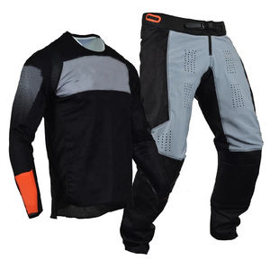 Ensemble de vêtements de motocross unisexe grande taille, vente en gros, logo personnalisé, course automobile, séchage rapide, respirant, maillot de course - Product Image 2