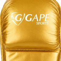 Gants de sparring MMA personnalisés en cuir PU, paume ouverte, pour entraînement de kick-boxing et grappling, extensibles, or métallisé