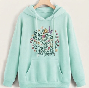Nueva llegada, sudaderas con capucha de manga larga para mujer, estilo casual, transpirables, ligeras, tejido de punto. - Product Image 2