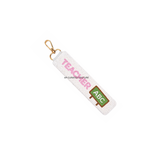 Últimos Llaveros Personalizados con Cuentas, Mosquetón Portátil con Diseño de Rayas, Llaveros Hechos a Mano con Cuentas para el Día del Partido - Product Image 4