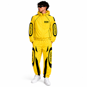 Wholesale <b>Y2K</b> Streetwear Polyester Tracksuit Men Hip Hop Zip Up Hoodie and <b>Trousers</b> Set Fashion Running Suit - Product Image 1