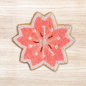Posavasos con Cuentas de Flor de Cerezo: Hechos a Mano, Florales, de Primavera - Product Image 4