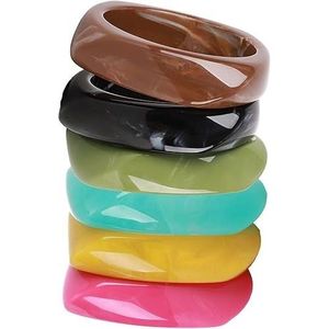 Accesorios de Moda Étnicos Tradicionales de Cristal para Mujer, Broches y Brazaletes de Resina Hechos a Mano para Colección Festiva - Product Image 1
