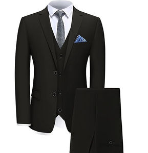 Costume de mariage 2 pièces pour homme, sur mesure, en tissu premium de haute qualité, coupe ajustée et formelle, avec pantalon et veste au design élégant - Product Image 3