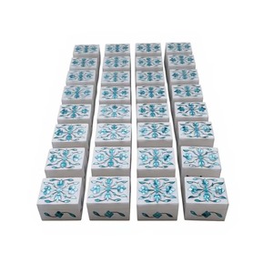 เครื่องประดับหินอ่อนขนาดเล็กลายดอกไม้ธีมเทศกาลอาหรับกล่องของขวัญ5x7.5ประดับด้วยมุกแม่ฝังหินงานฝีมือสัมผัสความรัก - Product Image 6