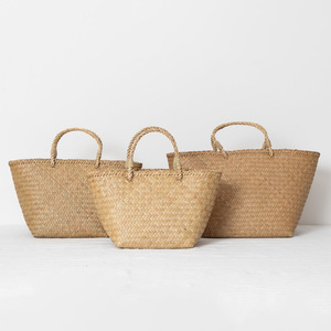 Bolsos de playa de verano, bolsos de paja, bolsos de hierba marina, bolsos de compras personalizados con logo, se acepta marca privada - Product Image 3