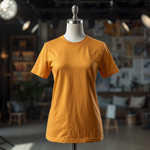T-shirt décontracté pour femme en modal écologique 240 g/m², teint uni, coupe ajustée, manches lanternes, avec personnalisation OEM/ODM - Product Image 3