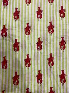 Nautical Red Lobster <b>Stripe</b> Print Eco-Friendly Cotton Fabric for Apparel Home Textiles Curtains Bags Multiple Colors - Product Image 5