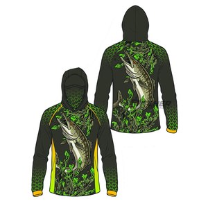 Chemise de pêche imperméable à logo personnalisé, séchage rapide, anti-UV, en Spandex/Polyester, style streetwear urbain, production en gros en usine - Product Image 3