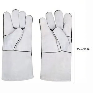 Guantes de Soldador Resistentes al Calor, de Alta Calidad, con Diseño de Logotipo Personalizado, Textura de Cuero Granulado, Protección General - Product Image 2