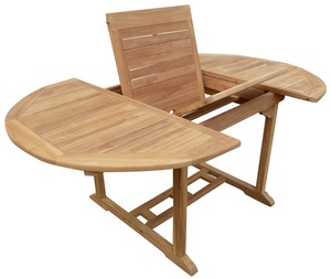 โต๊ะกลางแจ้งสนามหลังบ้านไม้สักด้วยการขยาย - Product Image 3