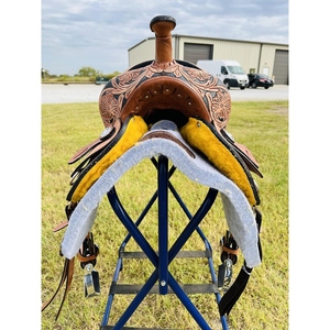 Selle d'équitation en cuir sur mesure, selle d'équitation western professionnelle avec sangles réglables, siège confortable et de qualité supérieure - Product Image 4