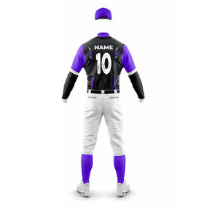 Custom Logo Mesh Material Uniform Printed Name & Numbers Team Player Uniform <b>Baseball</b> & Softball Uniform Sportswear Suits - Product Image 3
