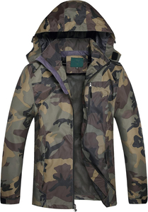 Men's Hooded Polyester Zipper Jacket – Lightweight Windproof Casual Outdoor Sports <b>Coat</b> - Product Image 5