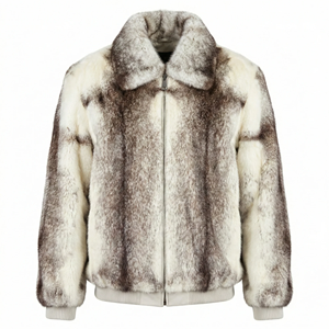 Manteau en fausse fourrure de luxe pour femme, chaud et élégant pour l'hiver, à manches longues, doux et moelleux, doublure en soie, personnalisable OEM, vente en gros - Product Image 1