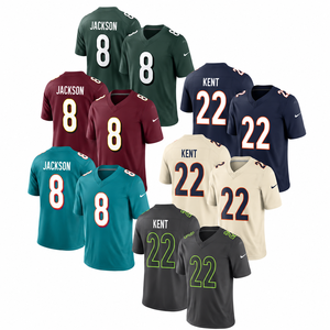 Maillot de football américain brodé pour jeunes Baltimore 8 Lamar Jackson 22 Derrick Henry, coupe courte, séchage rapide, cousu, édition limitée - Product Image 1