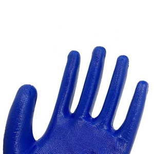 Gants <span class=keywords><strong>de</strong></span> travail 13G en polyester blanc et nitrile gris, équipement <span class=keywords><strong>de</strong></span> protection individuelle - Product Image 4