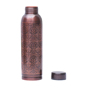 OTSAK Bouteille d'eau bien-être portable vintage en cuivre gravée noire Dr Oreo, écologique, grande capacité, 950 ml 32 oz, personnalisable - Product Image 2