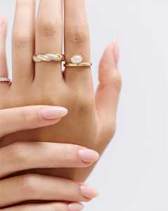 Oval Cut Lab Grown Diamond Solitaire Stackable <b>Rings</b> 2.2mm Bezel Set Minimalist <b>Dainty</b> Custom 14K Solid Gold Everyday Wear Bands - Product Image 2