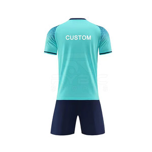 Uniforme de fútbol duradero para hombre, material de malla transpirable, conjunto ligero de camiseta y pantalones cortos para entrenamiento de equipos de fútbol - Product Image 2