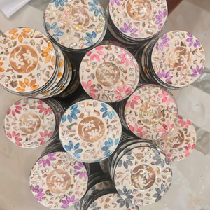 Manteles de Mimbre Tejidos a Mano Estilo Boho para Verano, con Posavasos de Nácar, Artículos Populares de Vietnam - Product Image 4