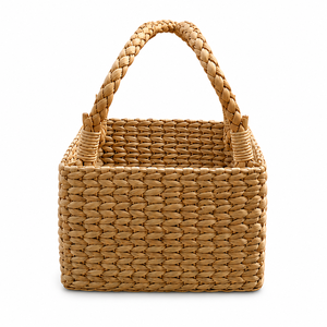 Cesta de Almacenamiento de Hierba de Agua Tejida a Mano con Asas Dobles, Cesta Organizadora Tejida Natural para Decoración del Hogar y Empaque de Regalos - Product Image 2
