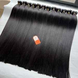 Extensiones de cabello humano de alta calidad 100%, el mejor precio al por mayor para paquete de cabello de extremo grueso recto de hueso - Product Image 5