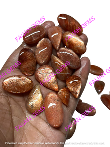 FAIJAN GEMS Magnifiques pierres précieuses naturelles de pierre de soleil, cabochons de formes variées, taille personnalisable, pour la création de bijoux, certifiées par une tierce partie - Product Image 3