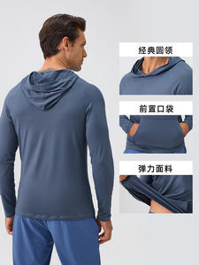 Ropa Deportiva Personalizada de Alto Rendimiento, Sudadera con Capucha Ajustada para Gimnasio, Entrenamiento Deportivo, Sudadera de Compresión para Hombre - Product Image 6