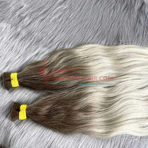 Vente du Black Friday, extensions de cheveux lisses en vrac, ombrées, 100% cheveux humains, qualité supérieure, disponibles en stock - Product Image 3