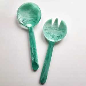 Resin <b>Salad</b> Server Set Resin <b>Salad</b> Serving Spoon Set Eco-Friendly Dishwasher Safe <b>Salad</b> <b>Tools</b> Home Kitchen Made in India - Product Image 1