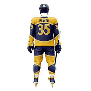 Unisex Polyester Ice Hockey Uniform Quick Dry Breathable Knit Sportswear OEM Custom Sublimated Adult Hockey Wear - Product Image 3
