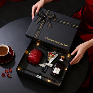 Set de Regalo de Aromaterapia LANJO con Velas de Cera de Soya y Difusor de Varillas - Ecológico y Hecho a Mano para San Valentín y Bodas - Product Image 1