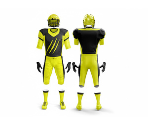 Ensemble d'uniformes de football américain sur mesure, fournisseur en gros de vêtements de sport |   Ensemble de football avec maillot et pantalon |   Polyester respirant - Product Image 6