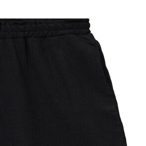 Pantalones de Punto Negros para Mujer, Corte Recto, Cintura Elástica, Transpirables, Cómodos, Casuales, con Bolsillos Italianos, para Uso Diario - Product Image 2
