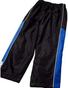 Pantalon coupe-vent en polyester tendance style vintage, taille élastique légère, taille mi-haute, infroissable, style sport décontracté, coupe droite - Product Image 5