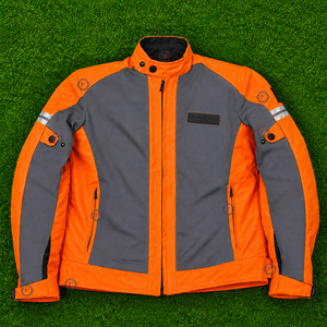 Motorcycle Mesh Fabric Jacket with Reflective Safety Taps Breathable Motorbike Riding Wear Jacket with Ventilation System - Product Image 1