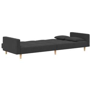 Sofá Cama Estándar de Tela 100% Poliéster Gris Oscuro con Estructura de Madera y Plástico - Product Image 6