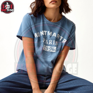 T-shirts graphiques vintage imprimés de haute qualité, personnalisés, bleu vieilli, pour l'été, en coton premium 100% pour hommes - Product Image 5